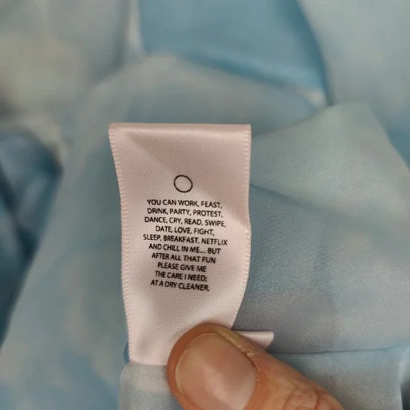 Selkie The Puff Dress Womens Plus Size 2X Clouds Blue White Organza Mini Girly - Picture 10 of 11